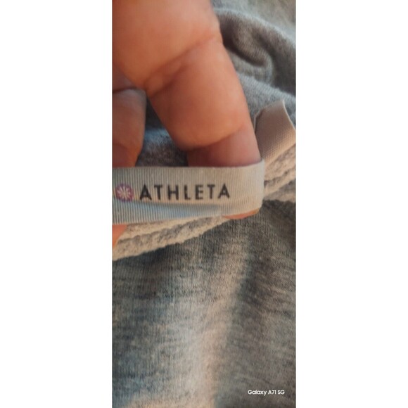 ! ATHLETA GRAY CREW NECK SWEATSHIRT Athletic Warm Gym Shirt Women L - Picture 3 of 7